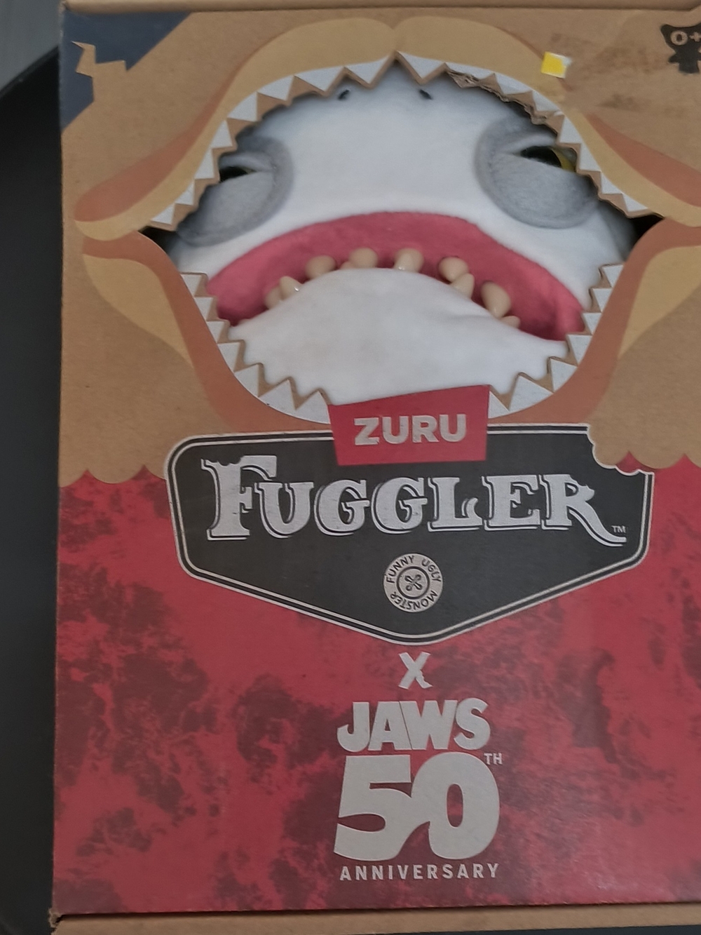 Universal Zuru Fuggler Jaws 50th Plush - White and Pink